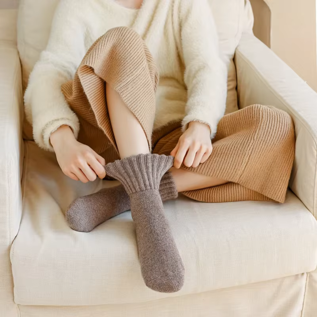 SnuggleSocks™ - Knitted Fleece Socks