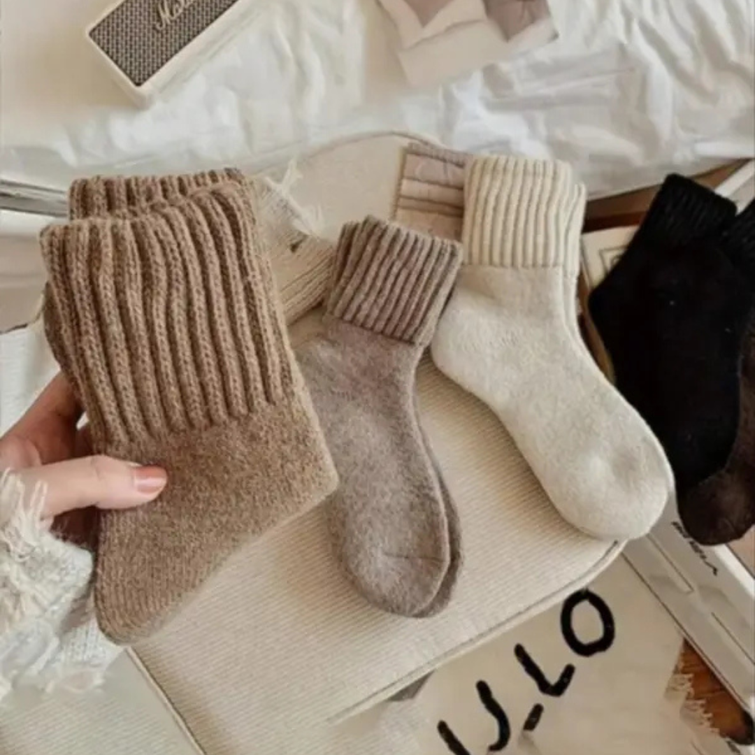 SnuggleSocks™ - Knitted Fleece Socks