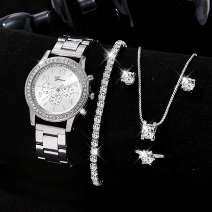 Glamour Timepiece & Jewelry Ensemble