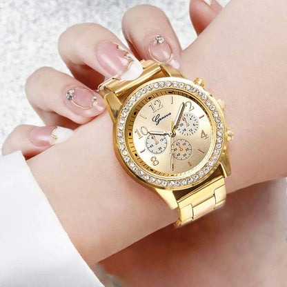 Glamour Timepiece & Jewelry Ensemble