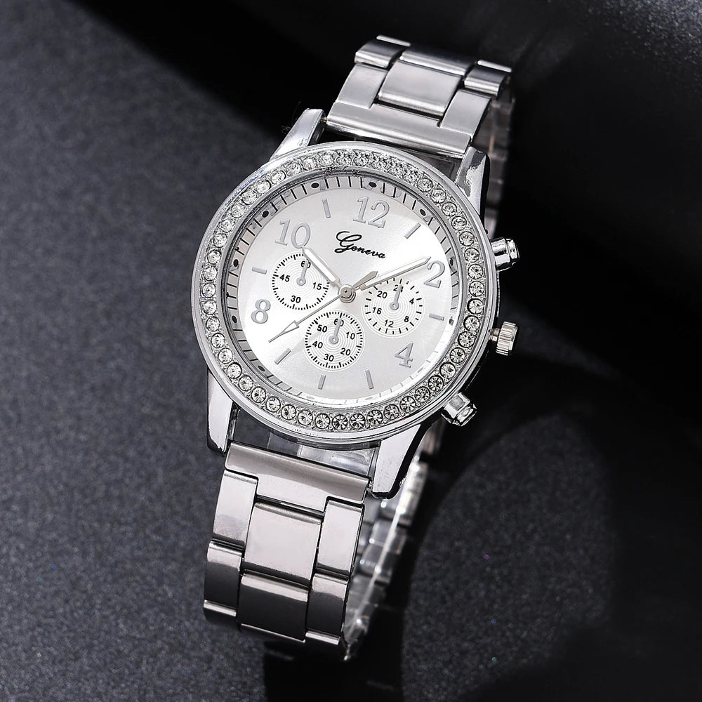 Glamour Timepiece & Jewelry Ensemble